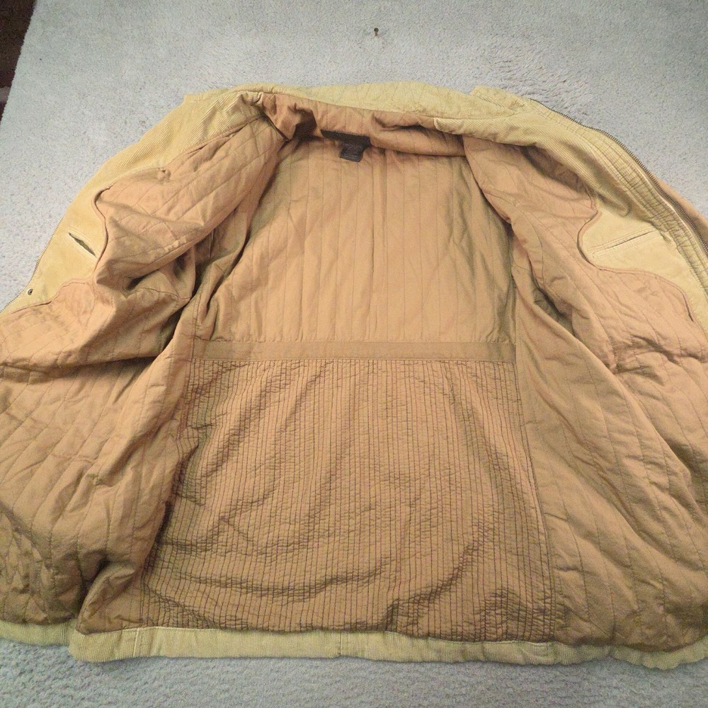 Express Field Jacket Mens XL Beige Y2K Utility Safari Corduroy M-65 Gorpcore - Picture 6 of 15